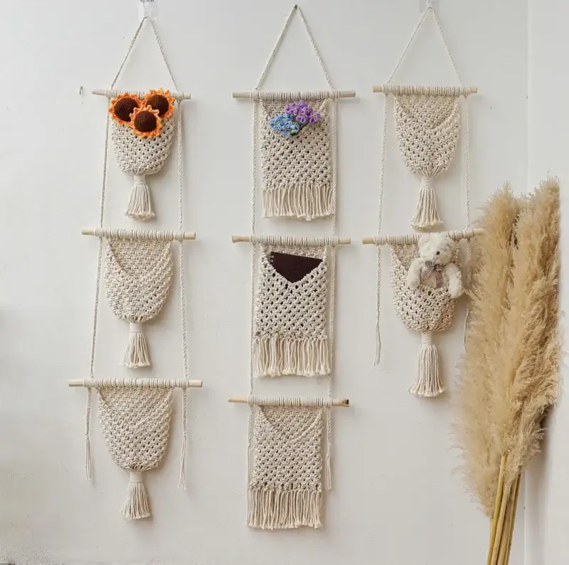 Giỏ treo đồ macrame